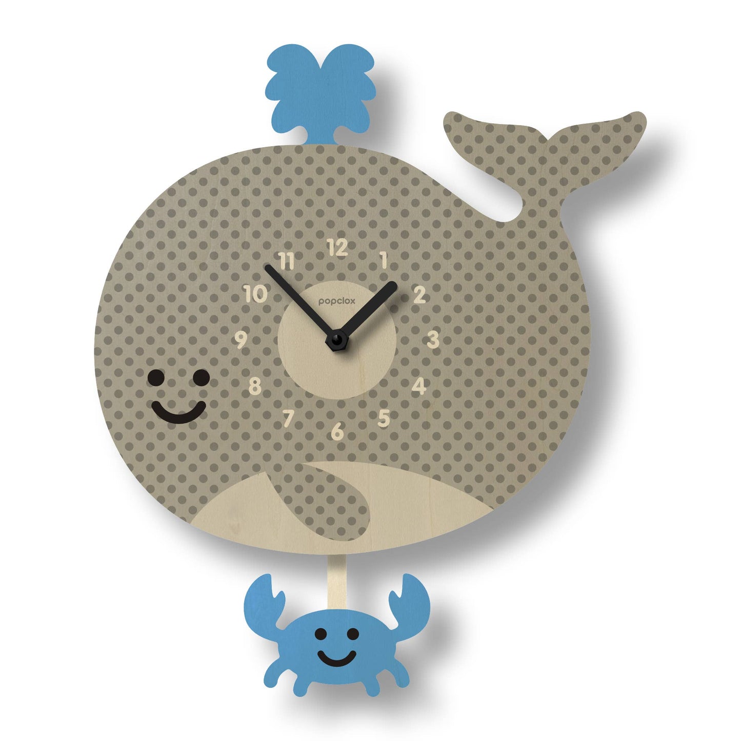 Whale Pendulum Clock - Wood