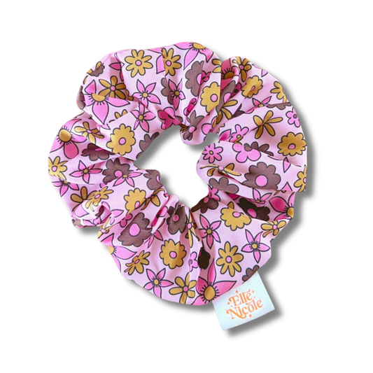 Scrunchie - Espresso Florals - Hair Accessory