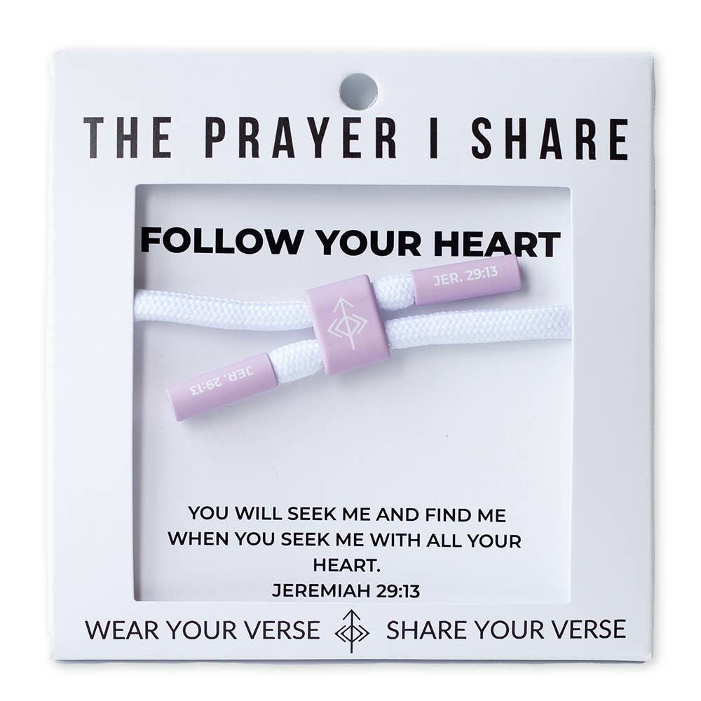 FOLLOW YOUR HEART Bracelet, Christian Cord Bracelet