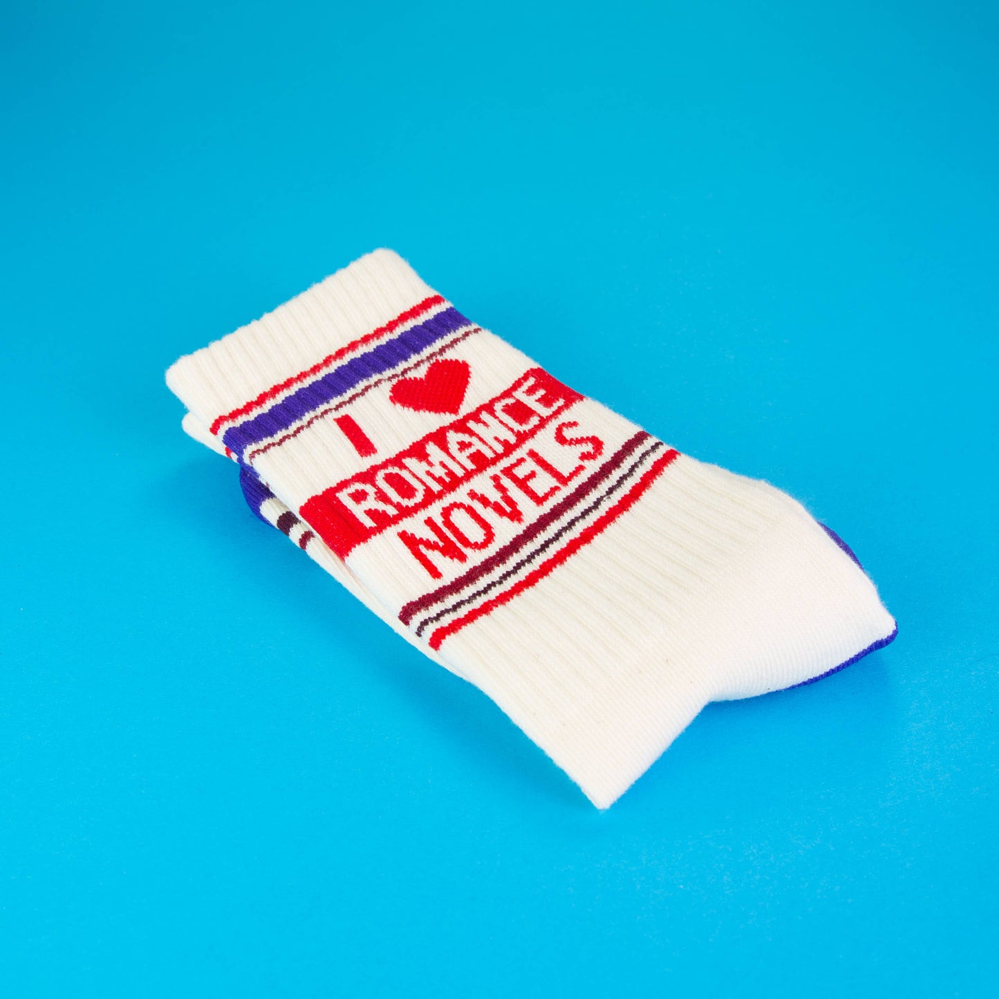 I β€οΈ Romance Novels Gym Crew Socks