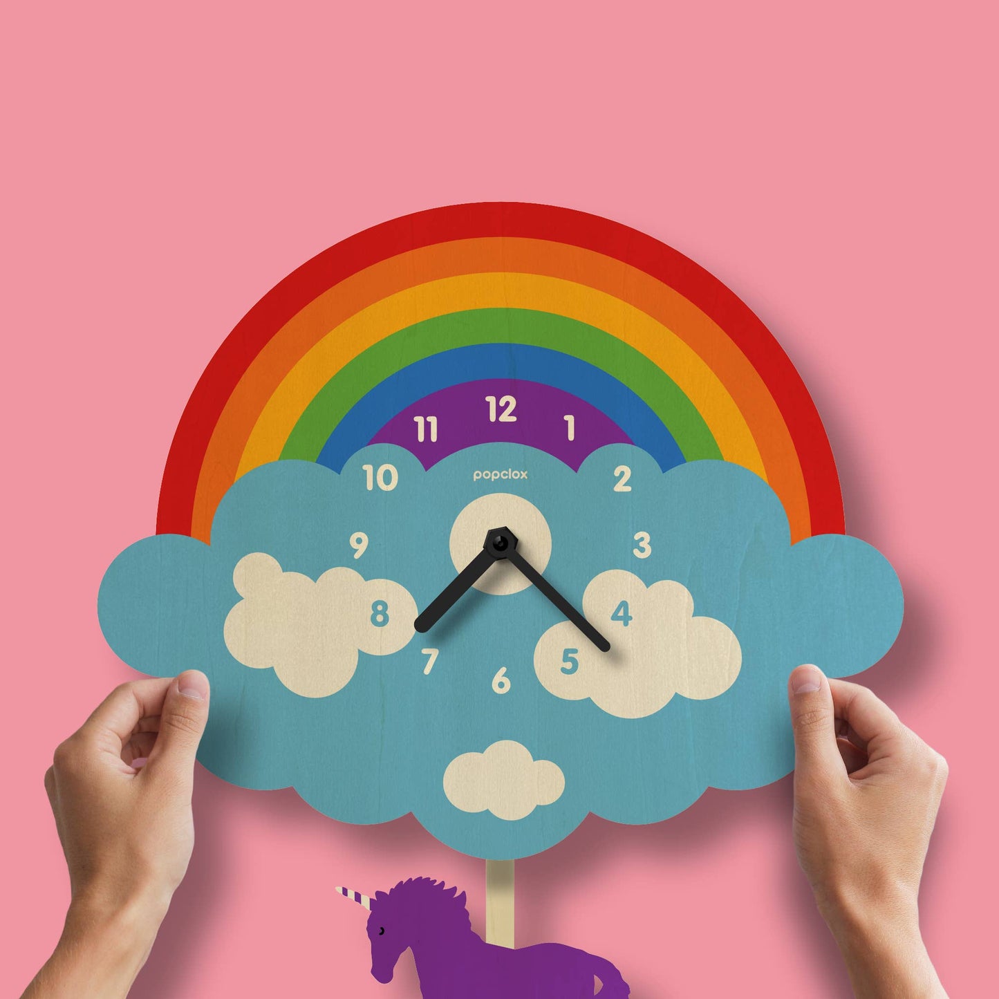 Rainbow Pendulum Clock - Wood