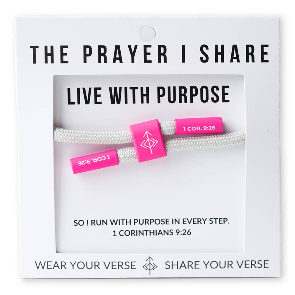 LIVE WITH PURPOSE Bracelet, Christian Cord Bracelet