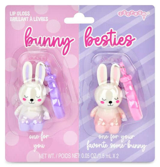 BUNNY BESTIES LIP GLOSS KEY CHAINS - 2 PIECES