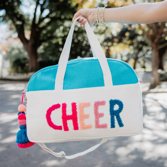 Aqua "Cheer" Weekender Duffle Bag