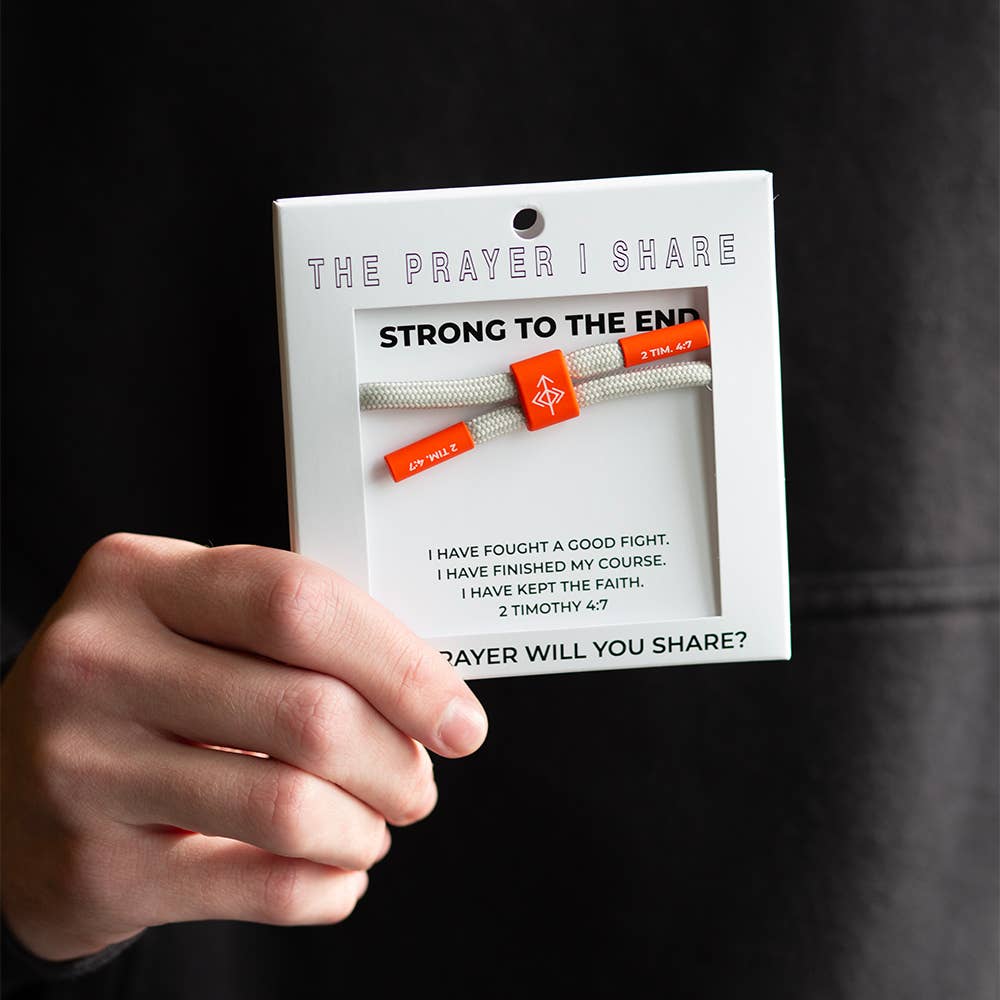 STRONG TO THE END Bracelet, Christian Cord Bracelet