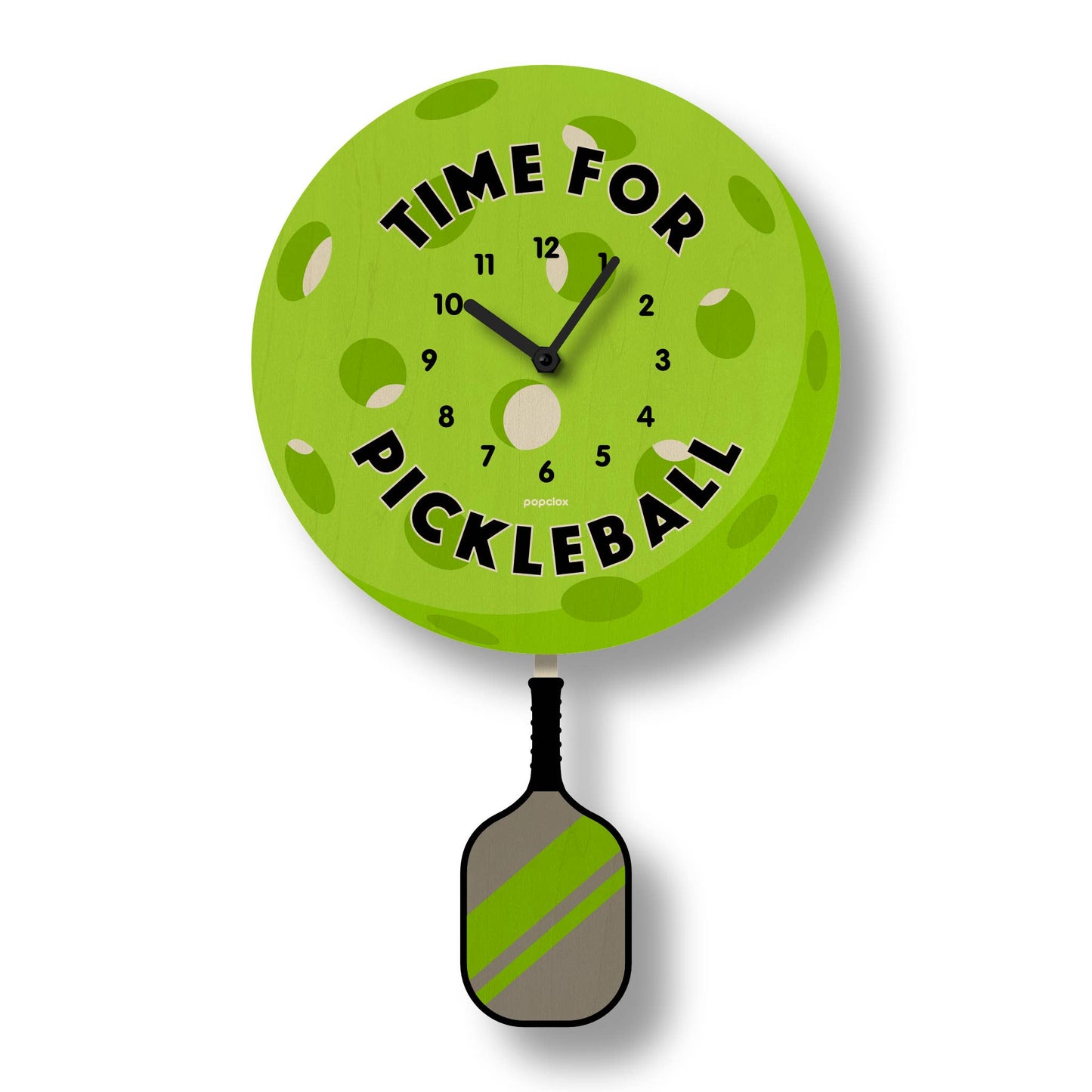 Pickleball Pendulum Clock - Wood