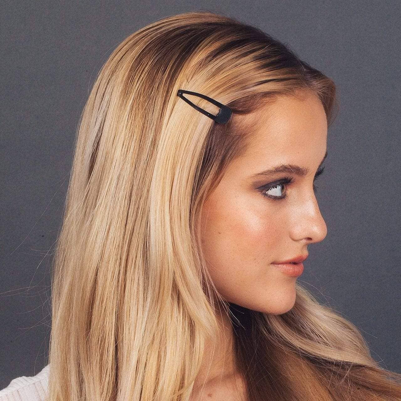 Snap Hair Clips 10pc (Black)