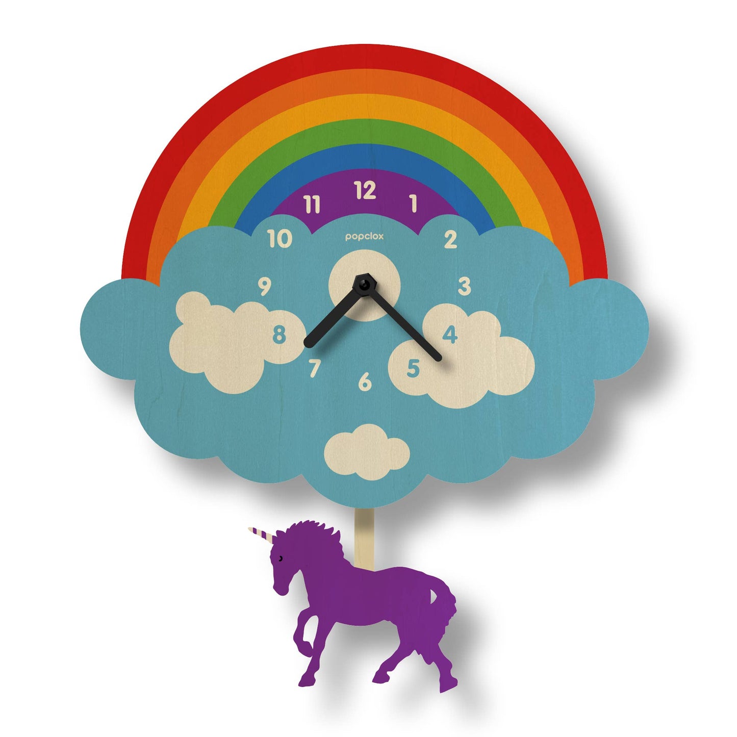 Rainbow Pendulum Clock - Wood