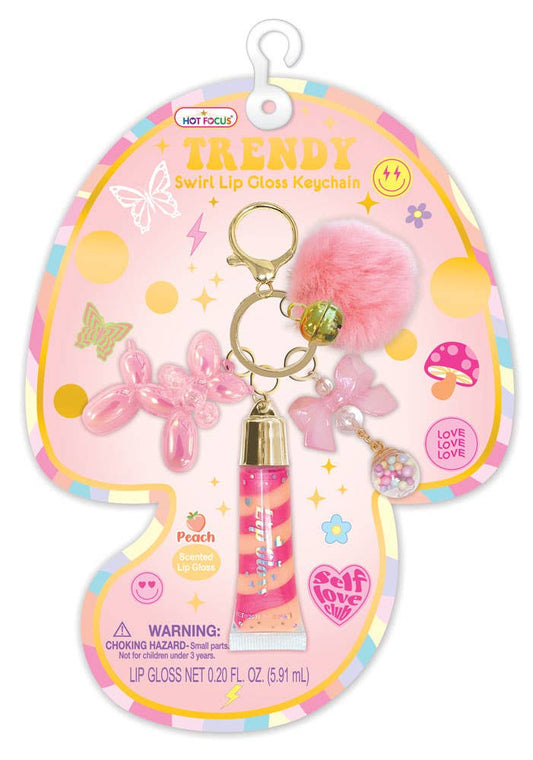 Trendy Lip Gloss with Keychain, Good Day