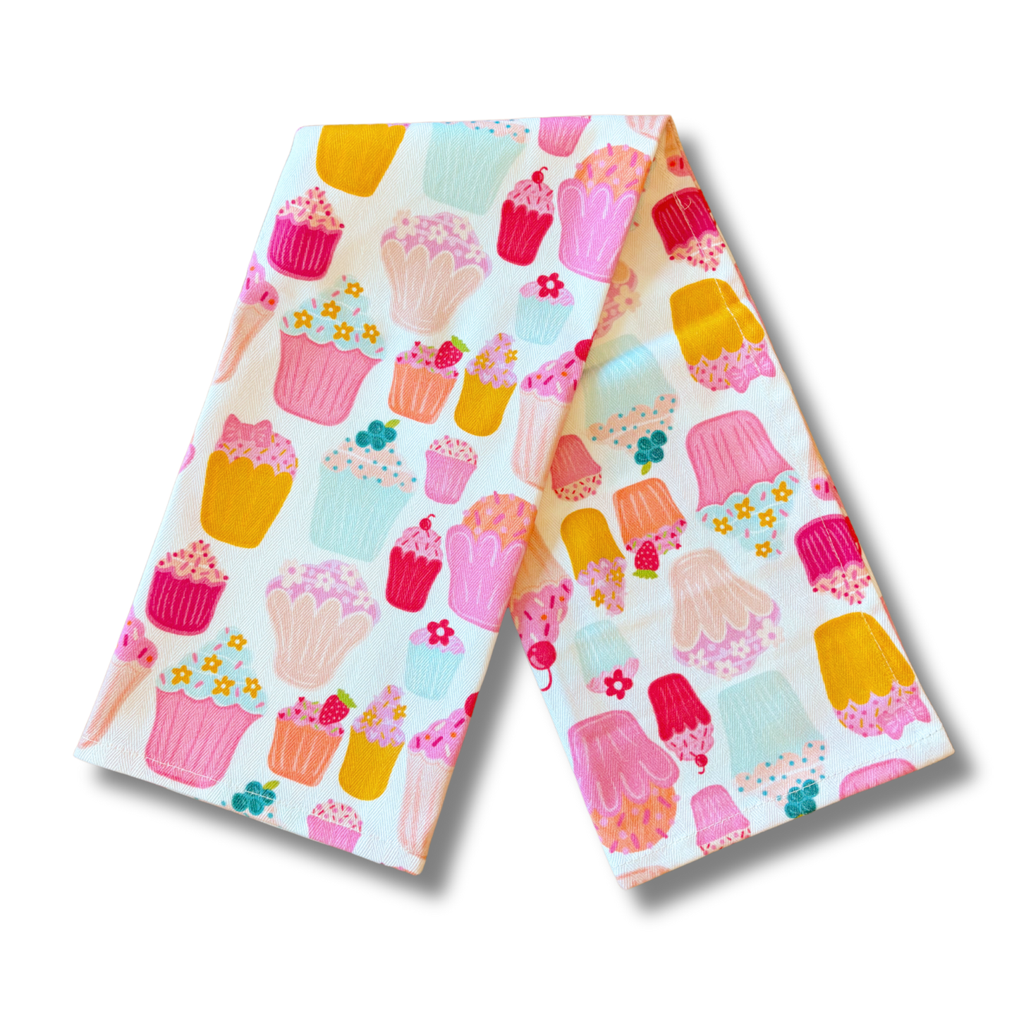 Cotton Tea Towel - Cupcakes *new and improved*
