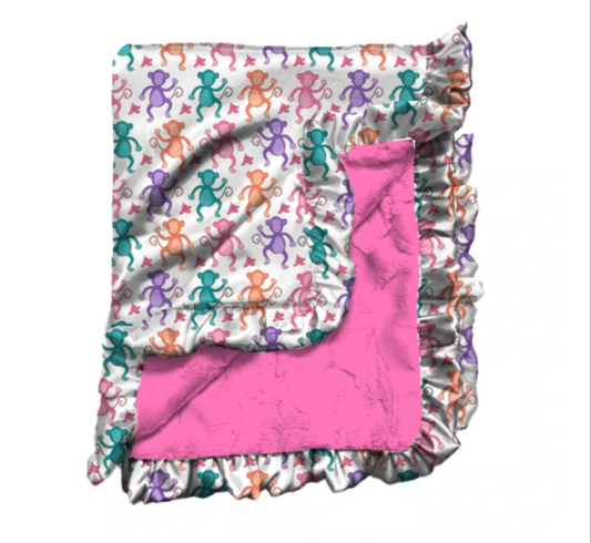 BaNaNas Satin Ruffle Blanket