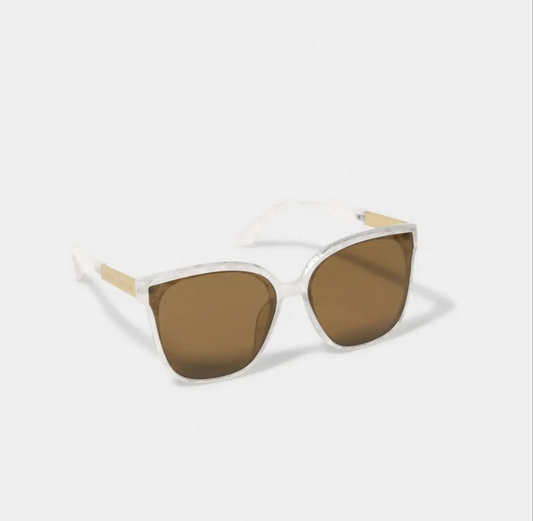 Savannah Sunglasses White Marble