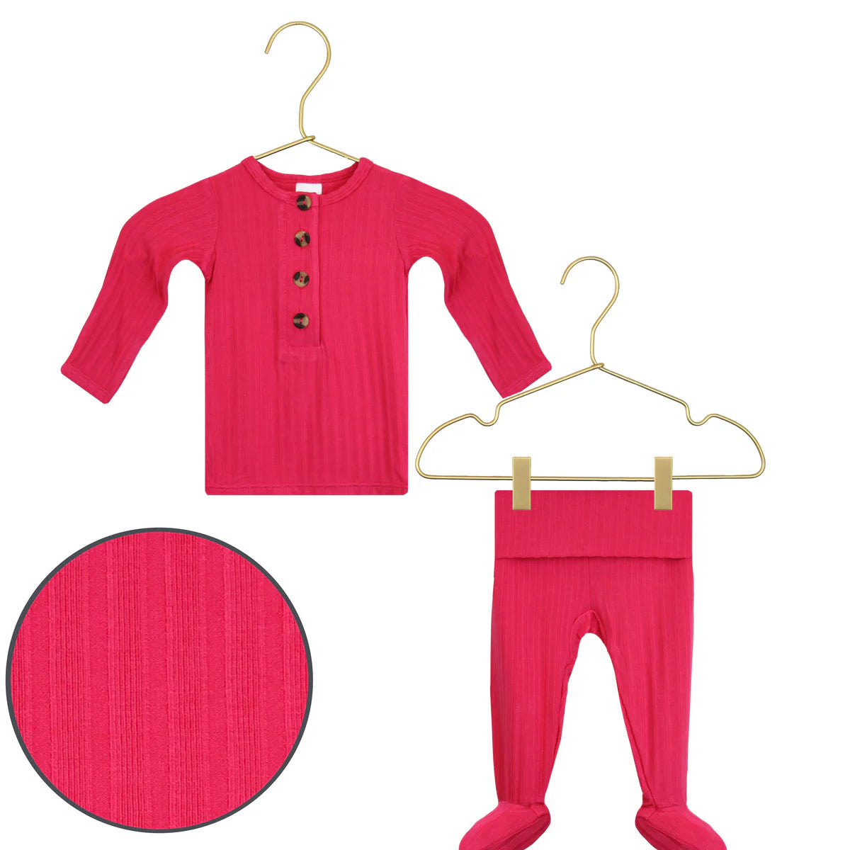 Barbie Ribbed Top & Bottom Newborn-3Mos.