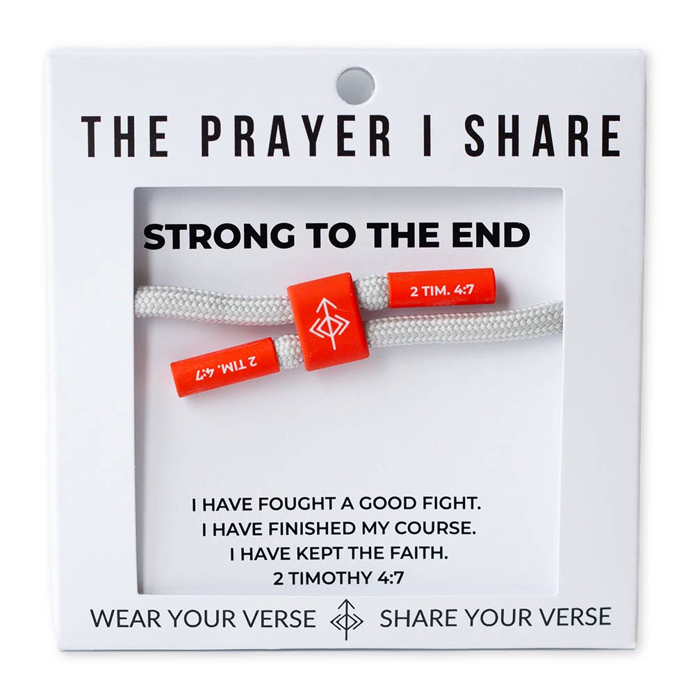 STRONG TO THE END Bracelet, Christian Cord Bracelet