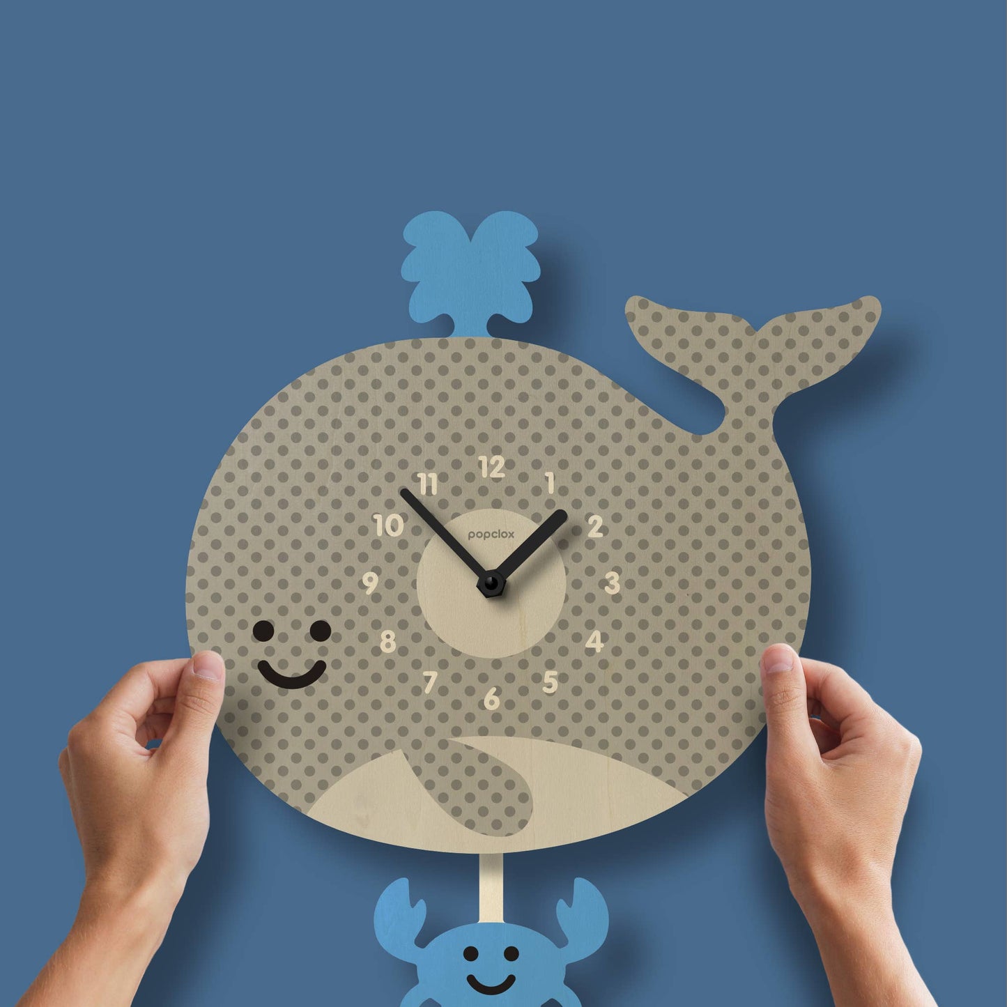 Whale Pendulum Clock - Wood