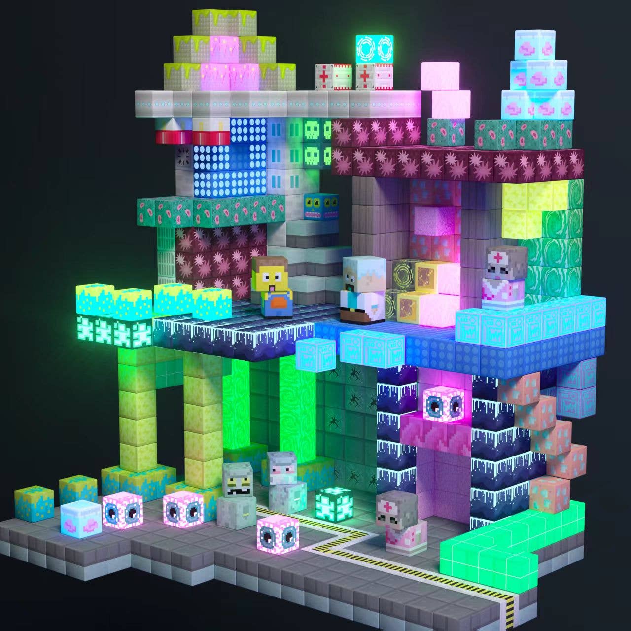 2cm 200PCS Fantasy Lab Magnetic Building Blocks