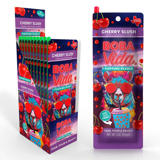 Boba Vida Popping Pearls, Cherry Slush