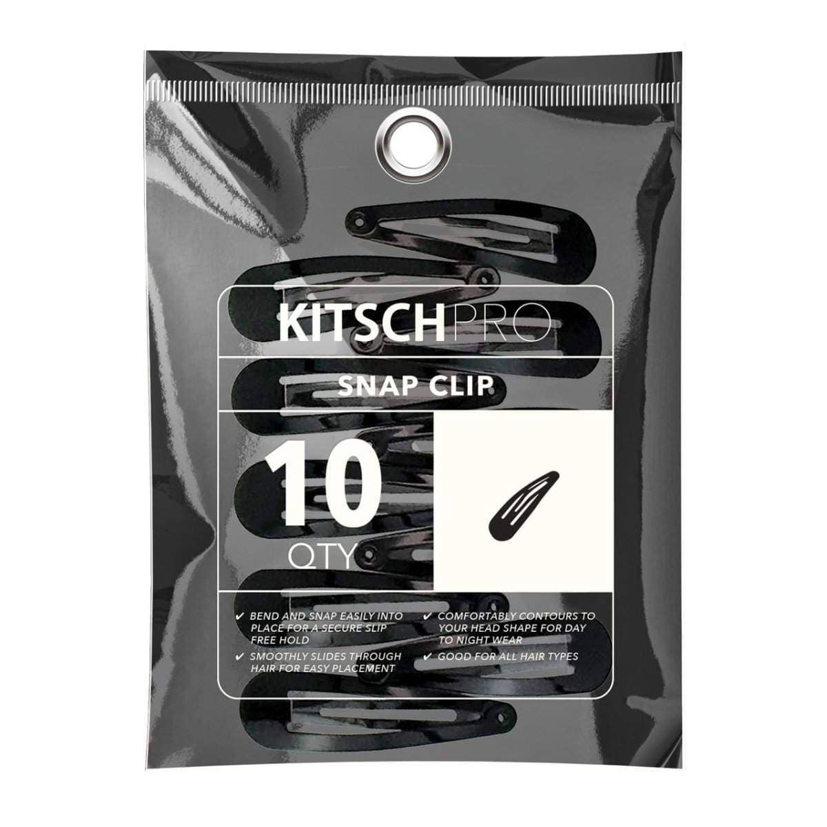 Snap Hair Clips 10pc (Black)