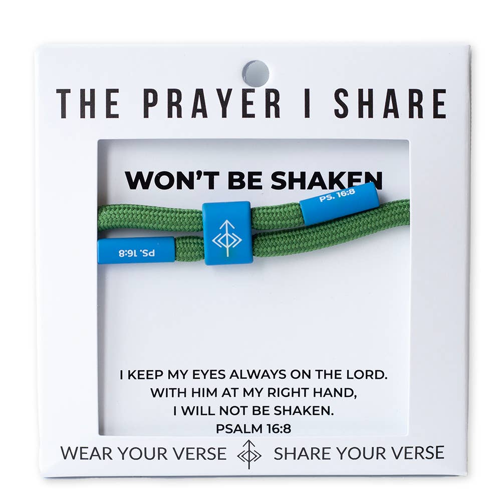 WON'T BE SHAKEN Bracelet, Christian Cord Bracelet