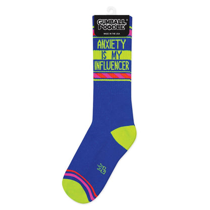 Anxiety is My Influencer Gym Crew Socks