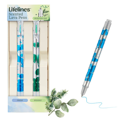 Scented Lava Pen Set - 2-pack (Blue/Green)
