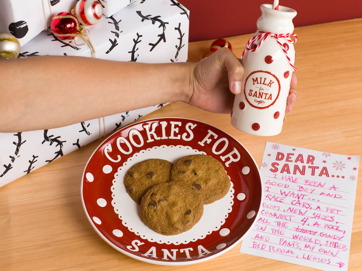 Christmas Santa's Milk & Cookie Set