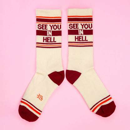 See You in Hell Gym Crew Socks