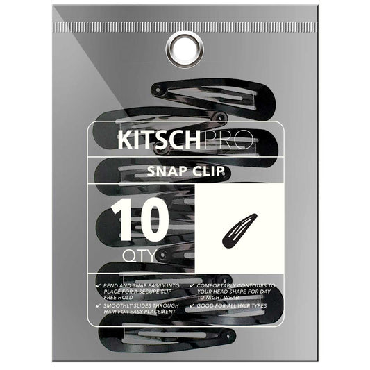 Snap Hair Clips 10pc (Black)