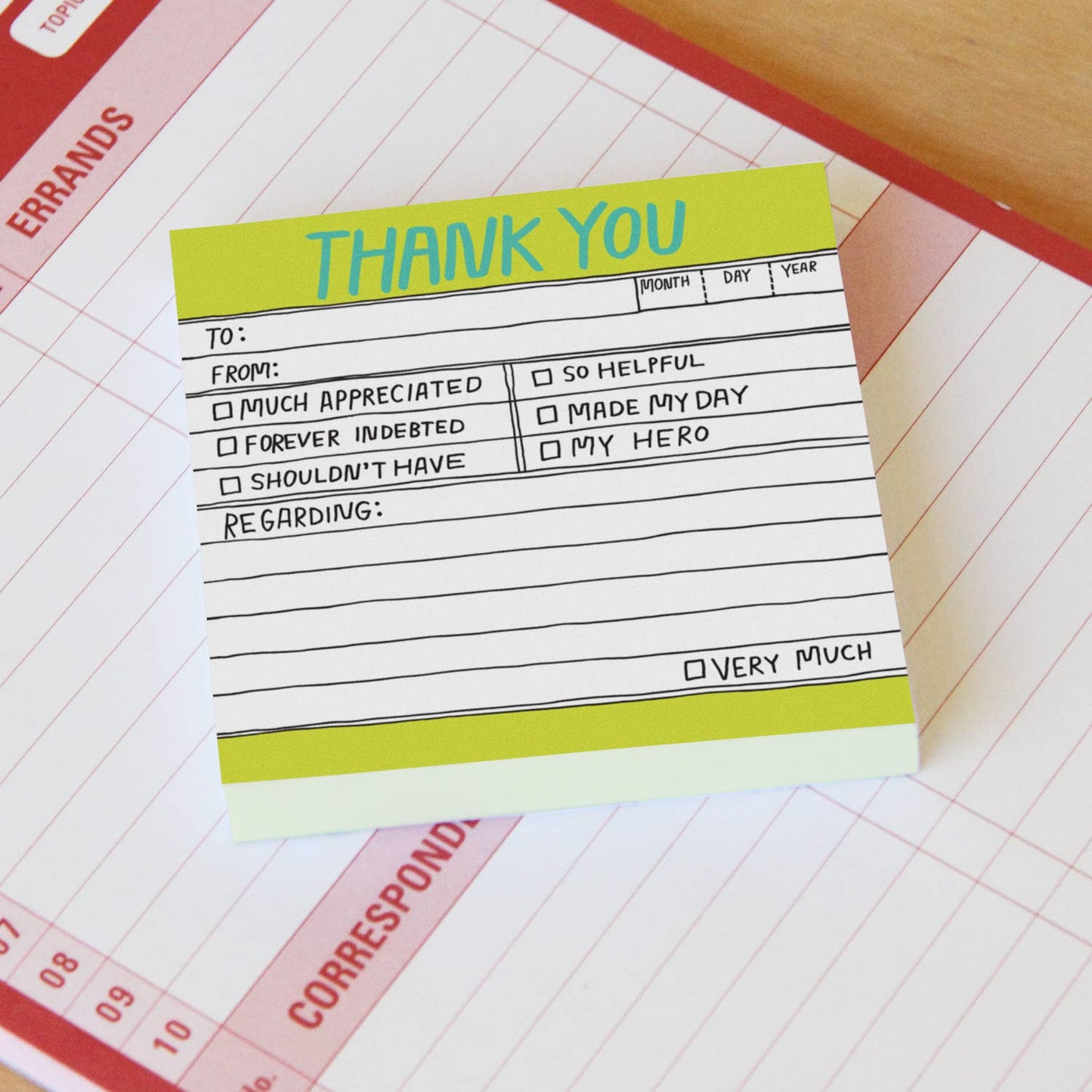 Hand-Lettered Thank You Sticky Notes