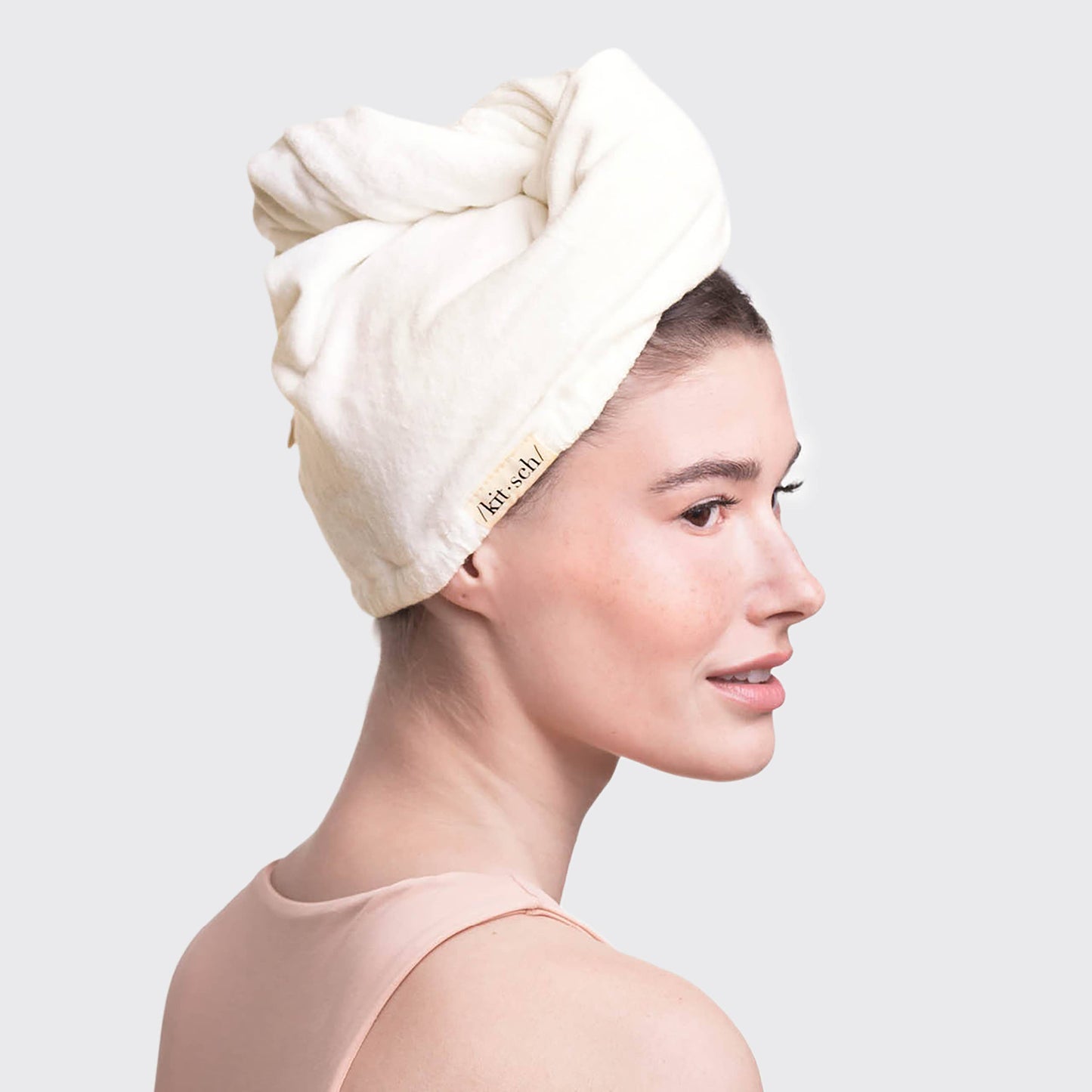 Quick Dry Hair Towel - Ivory