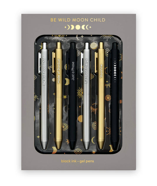 BE WILD MOON CHILD - QUOTABLE GEL PEN SET