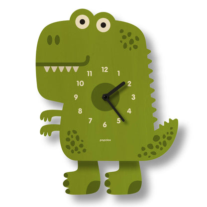 Dinosaur Pendulum Clock - Wood