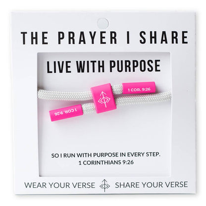 LIVE WITH PURPOSE Bracelet, Christian Cord Bracelet