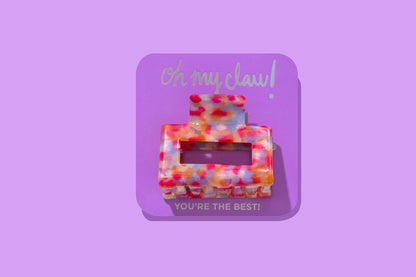 Claw Hair Clip on Affirmation Card - "You're the Best!"