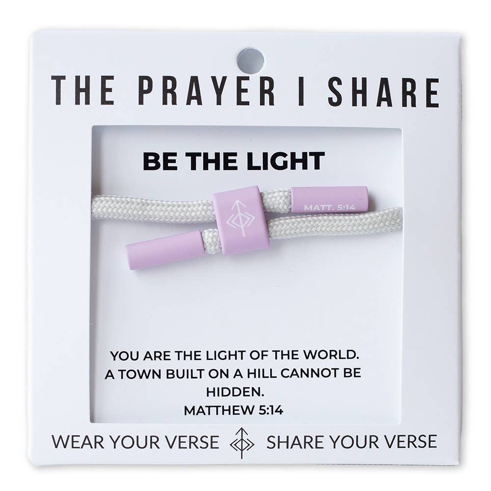 BE THE LIGHT Bracelet, Christian Cord Bracelet