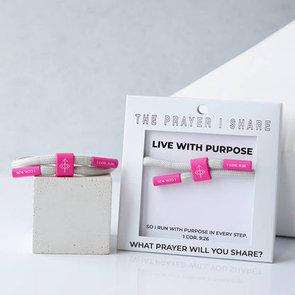 LIVE WITH PURPOSE Bracelet, Christian Cord Bracelet