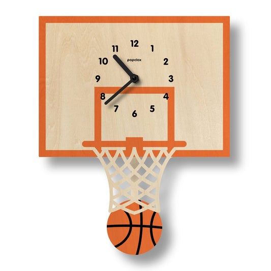 Basketball Pendulum Clock - Wood