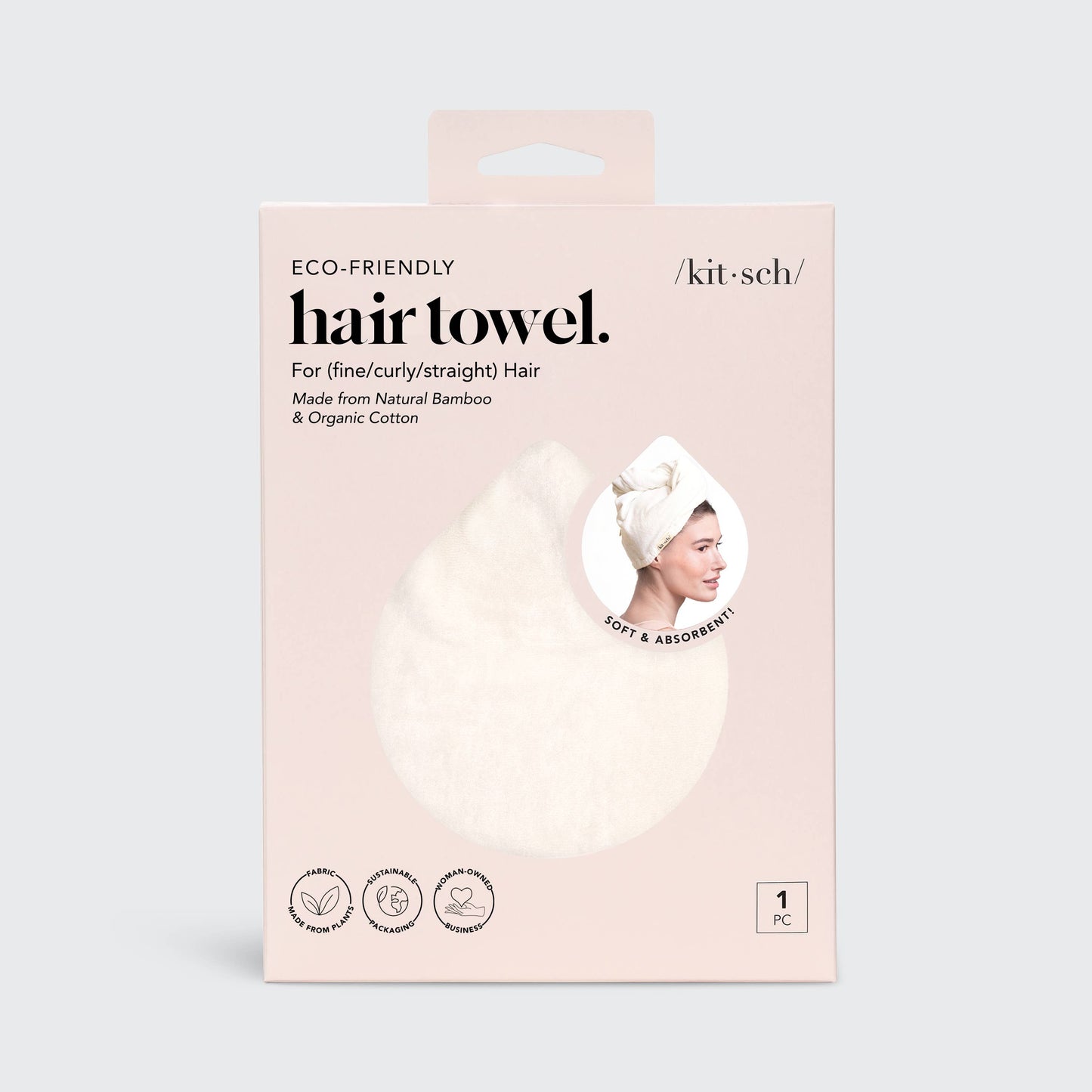 Quick Dry Hair Towel - Ivory