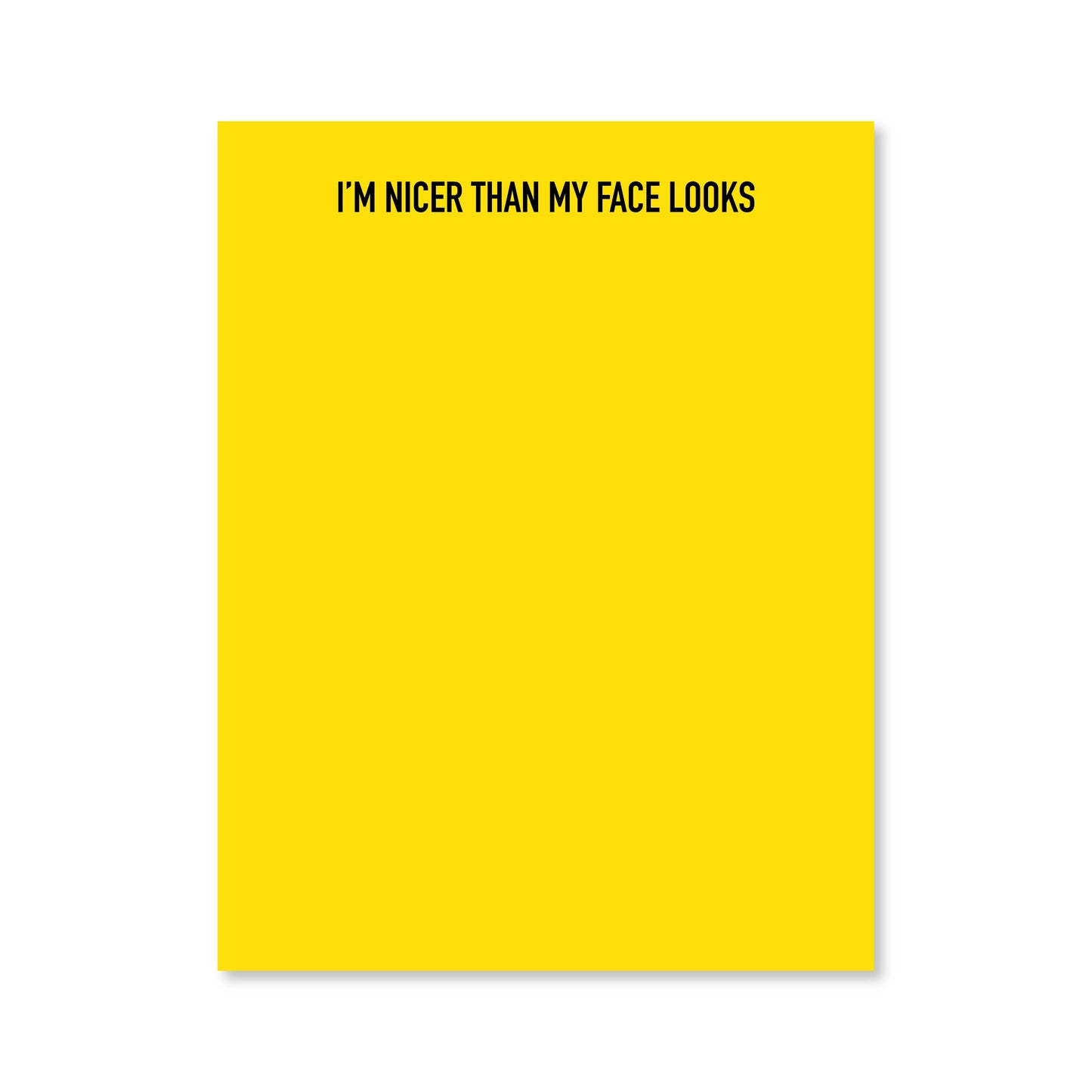 Nicer than My Face Notepad