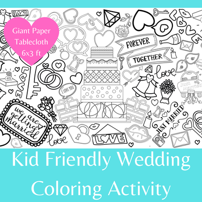 Wedding Coloring Tablecloth