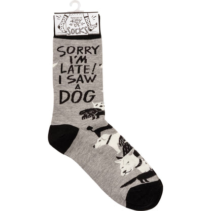 Sorry I'm Late I Saw A Dog Socks