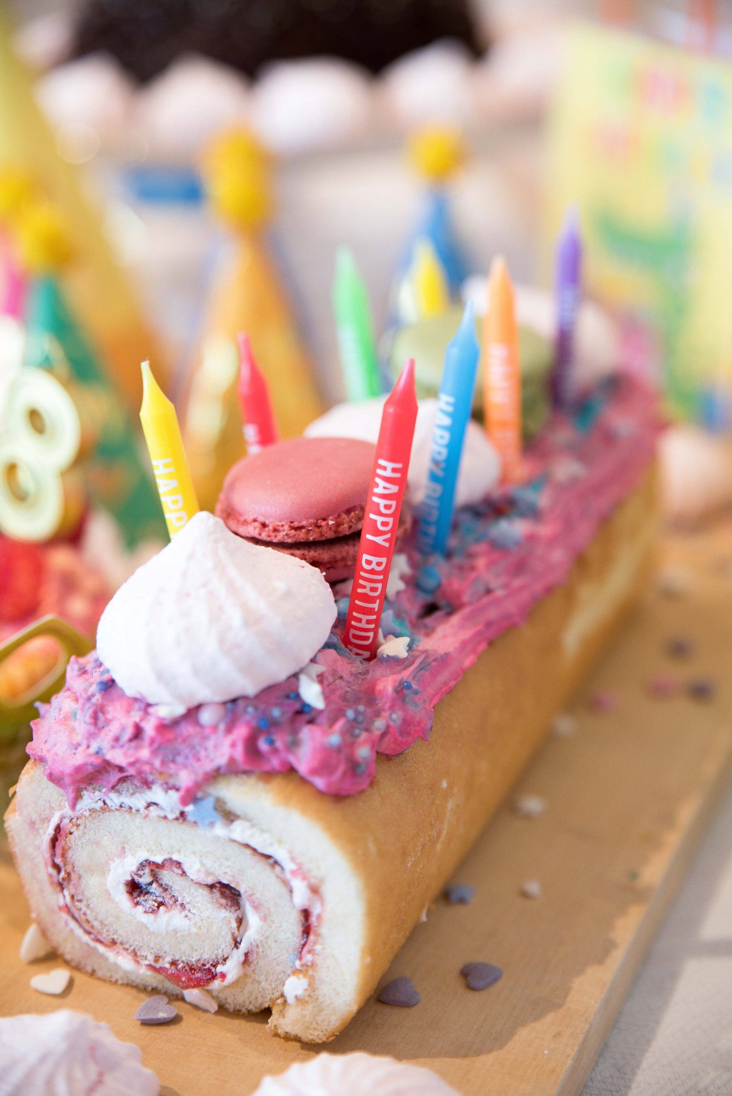 Happy Birthday Rainbow 24 Candles Set