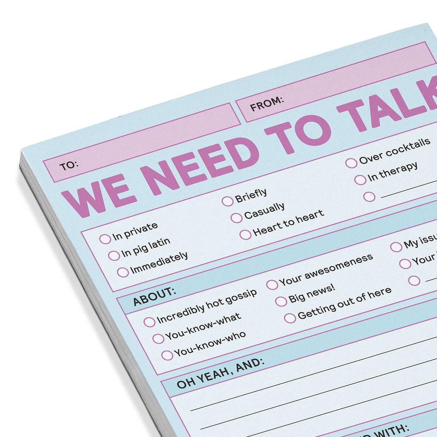 We Need to Talk Nifty Note Pad (Pastel Version)