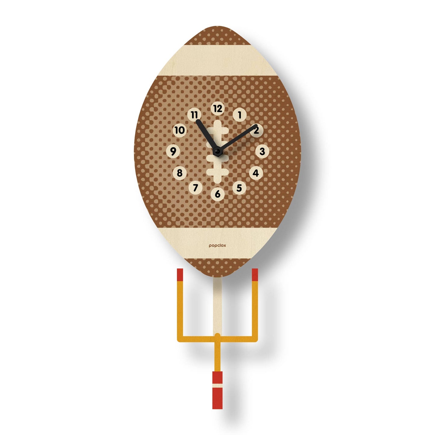 Football Pendulum Clock - Wood