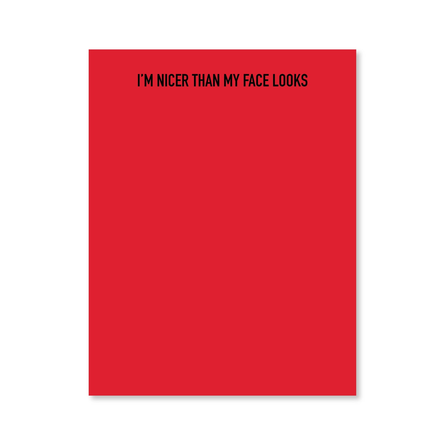 Nicer than My Face Notepad