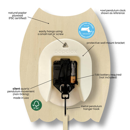 Sun Pendulum Clock - Wood