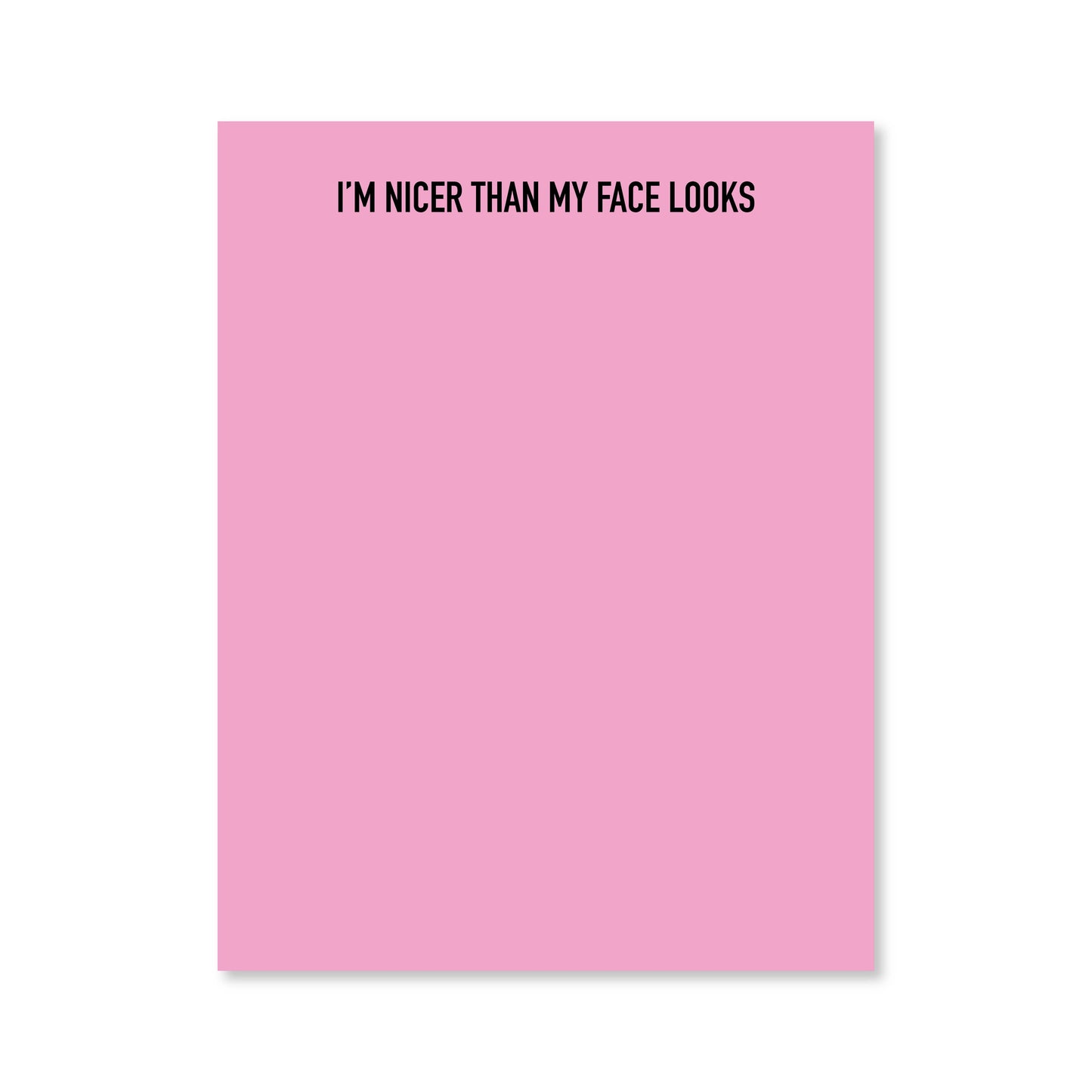 Nicer than My Face Notepad
