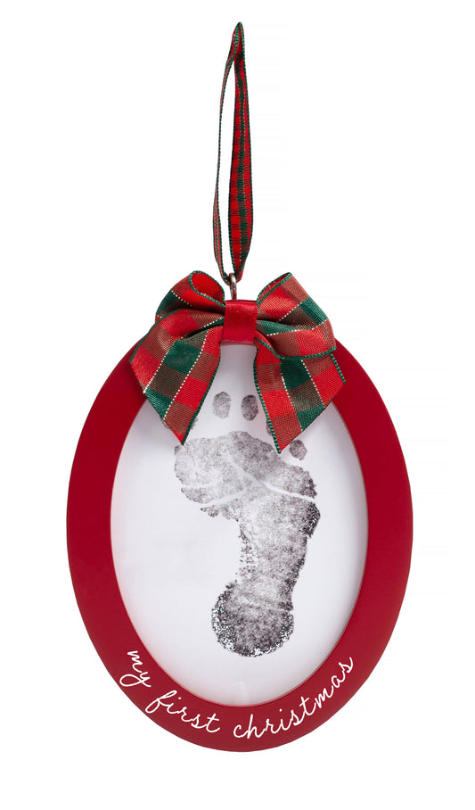 Babyprints Holiday Photo Ornament with Clean-Touch Ink Pad,