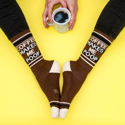 Coffee Makes Me Poop Gym Crew Socks