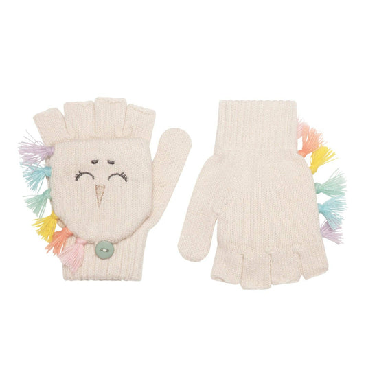 Rainbow Unicorn Knitted Gloves 7-10 Years